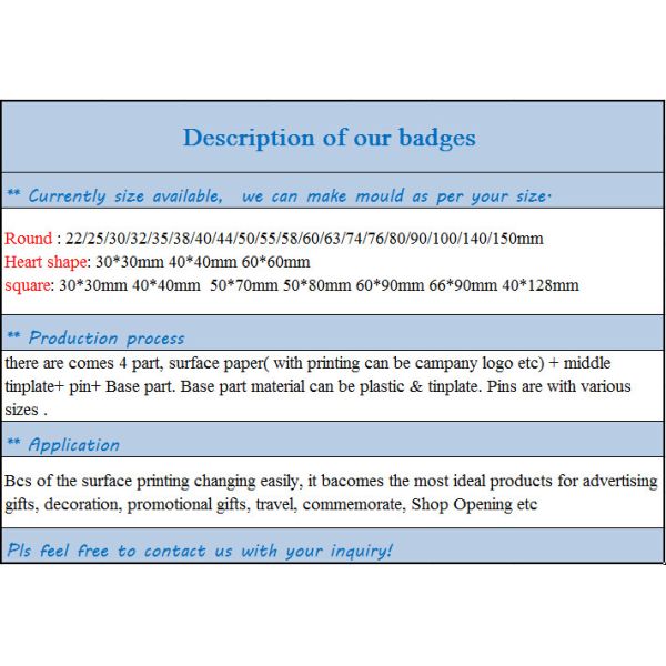 Promotion Round Badges with custom design