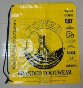China Drawstring Shopping bags, Soft loop, Die cut handle, Flexi loop handle, Thermal bags wholesale