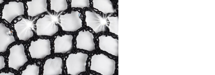 Black Evening Triangle Shawls Wraps with Tassel in Granny Square Pattern