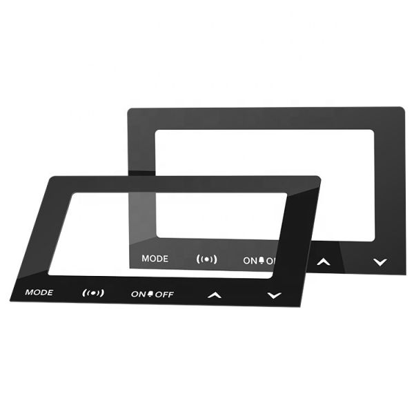 Cnc Cutting Acrylic Display Cover Glass Control Panel Silk Screen Printing