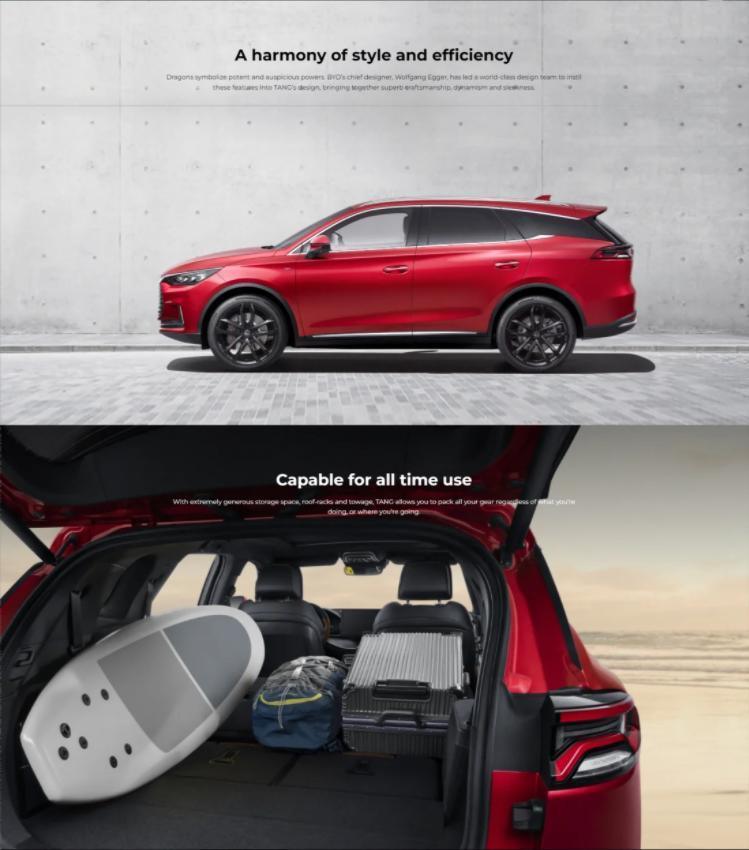 New Energy Byd Tang EV 2024 SUV 7 Seats 730km Electric Car