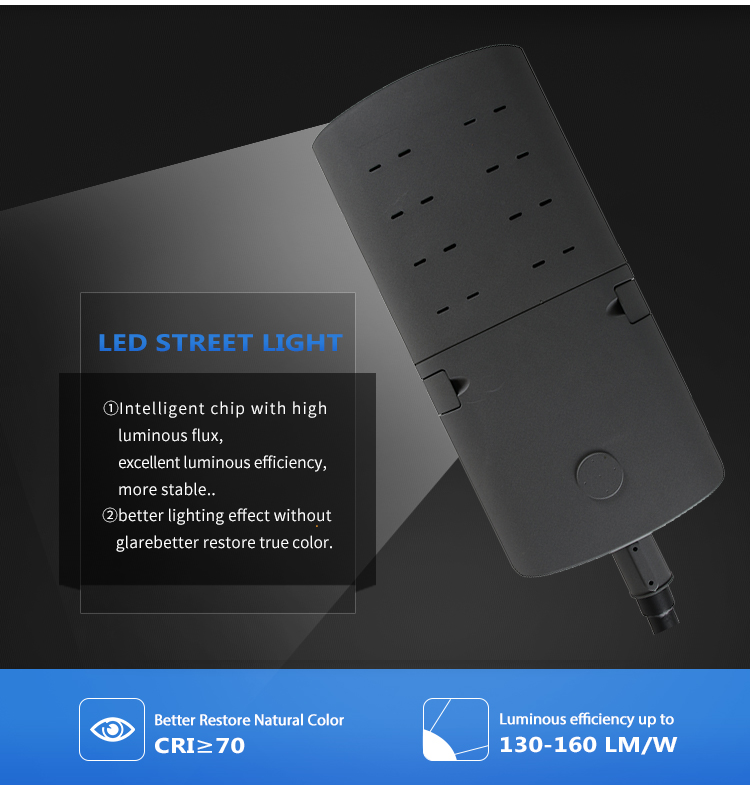 Waterproof High Lumen LED Street Light 100W 150W 200W 250W 300W with AC100-277V Input