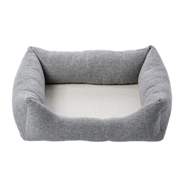 Quality OEM ODM Pet Products FiberEVA Checkered Rectangle Linen Dog Beds for sale