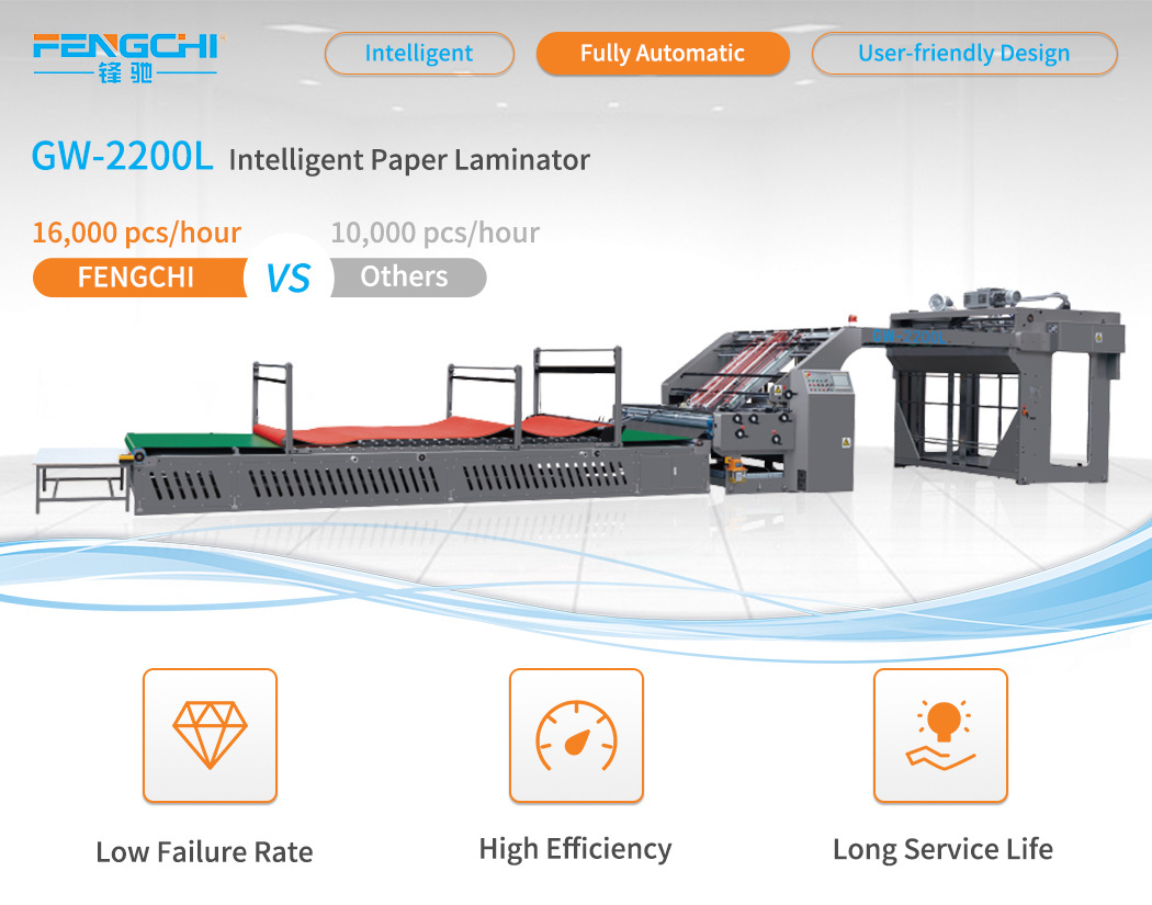 Paper Processing Machinery for Packaging Industry One Key Start Litho Laminator with Labor Saving