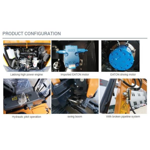 1.8 Ton Mini Digger Tailless Japan Engine Micro Mini Excavator