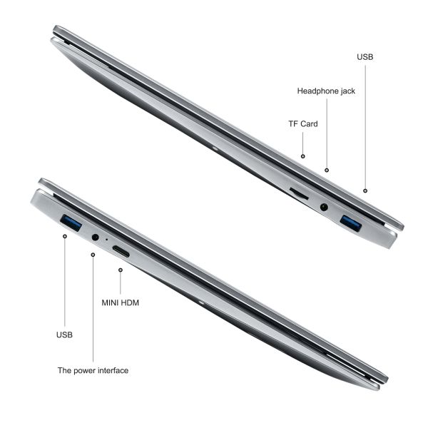 15.6inch Slim Business Notebook Laptops with Quad Core Processor and Intel N95 RAM 16GB Plastic Body Material