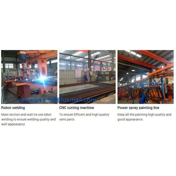 SC200 2 tons 60m Building Site Hoist with Wall tie Mast Section Climbing