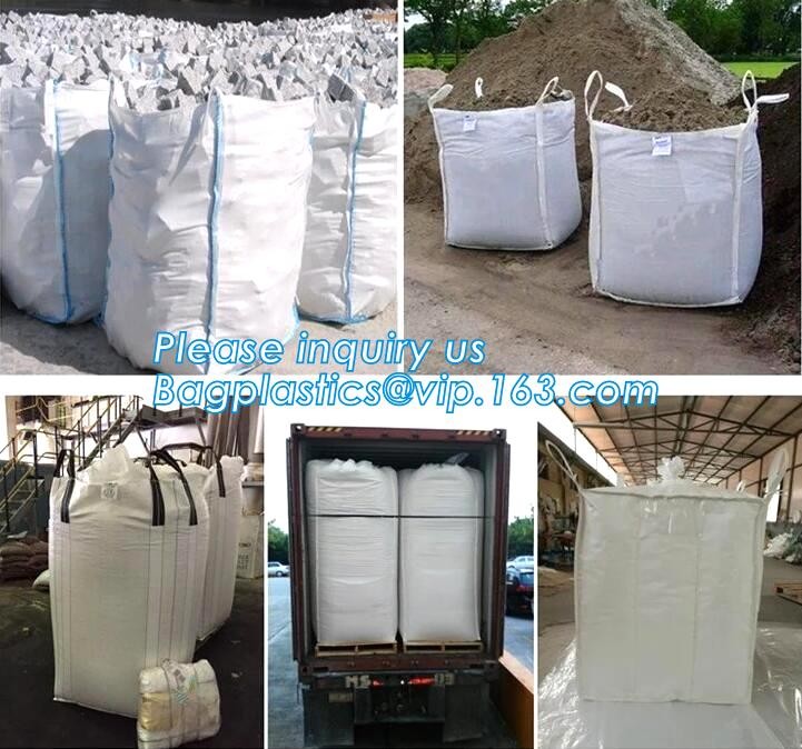 polypropylene woven plastic jumbo bag pp big bag for sand, building material, 500kg-1000kg PP Woven Jumbo Bag Big Bag wi