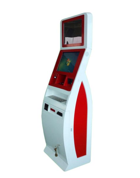 Quality Floor Standing Dual Display Self Service Check In Kiosk For Airport / Hotel Checkin for sale