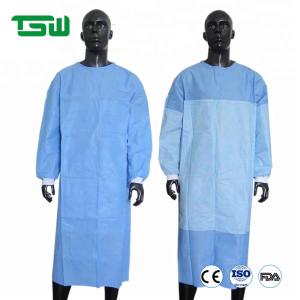 China Liquid Resistance 60gsm Reinforced SMS Sterile Surgical Gowns wholesale