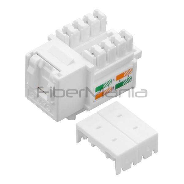 Quality Slim Type White CAT.6 UTP Keystone Jack With Dust Cover Cabling Modular Jacks for sale