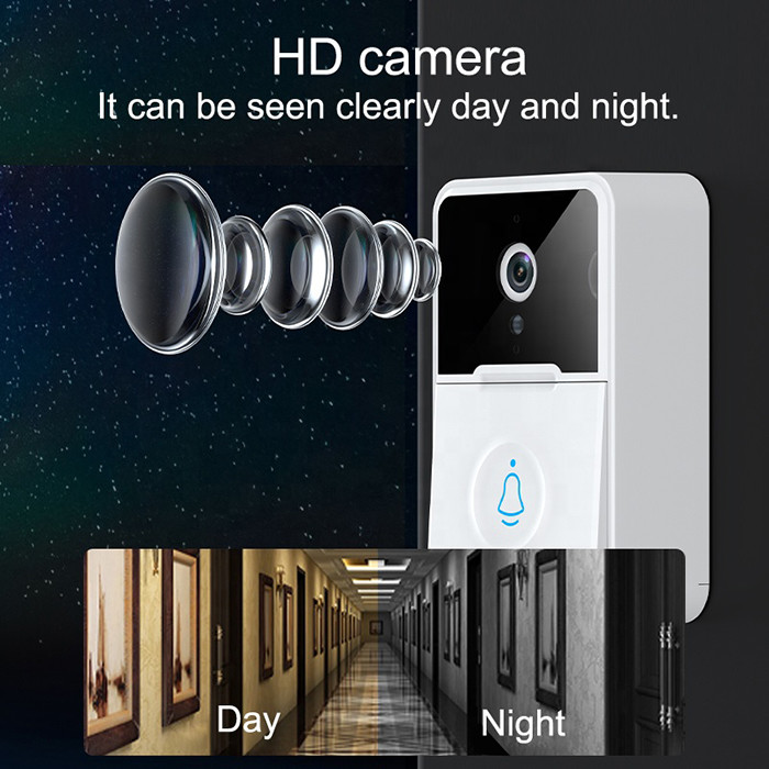 Wireless Smart Wifi Video Doorbell Night Vision 1080p Remote Interncom Digital Camera