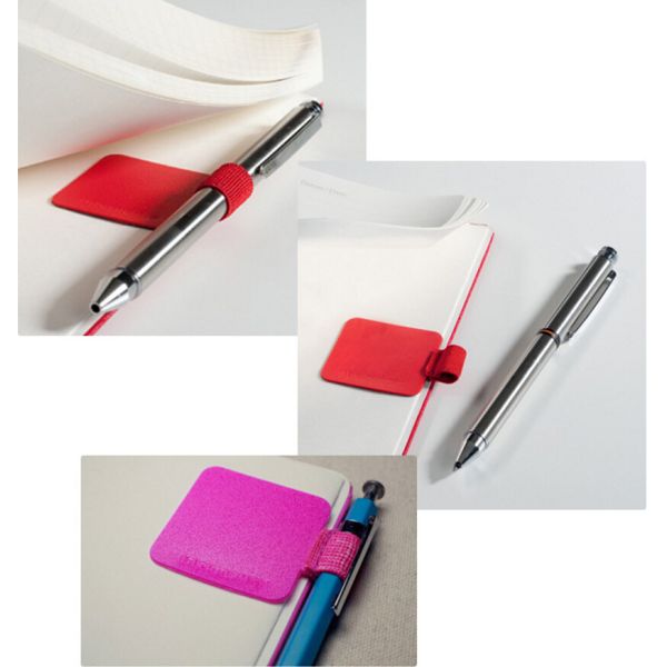 40 * 40mm Size Fancy Stationery Items , Leather Elastic Pen Loop Easy Use