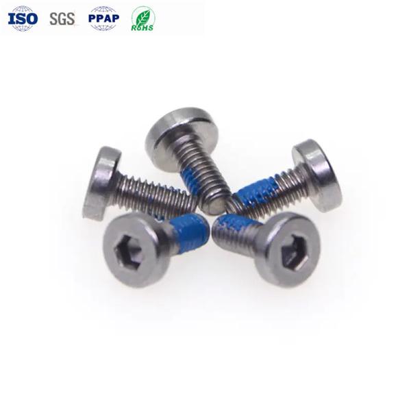 Quality M4 Automobile Fasteners Anti Loosening Stainless Steel Hex Bolt Short Cylindrical Head Adhesive for sale