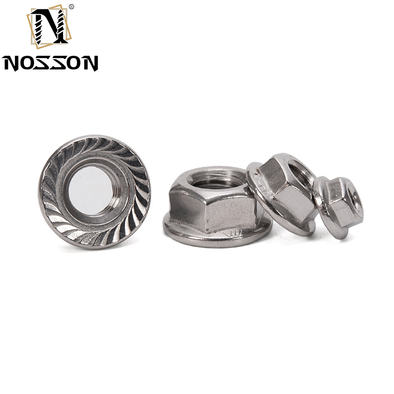 12 Point Flange Nut DIN6923 Stainless Steel Self-locking with Black Oxide Finish and Imperial Inch Measurement System