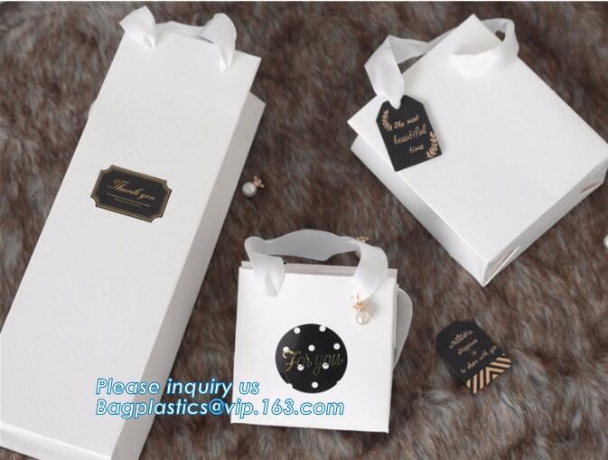 Customized Cut Printed Coated Paper Shopping Bag with Matt Lamination,rope handle custom logo printed white paper bag