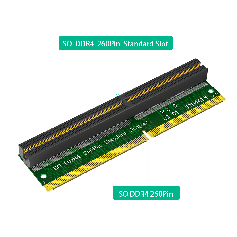 Laptop SO-DIMM Memory RAM DDR4 260Pin Slot To Desktop DDR4 DIMM Adapter Test Protection Card