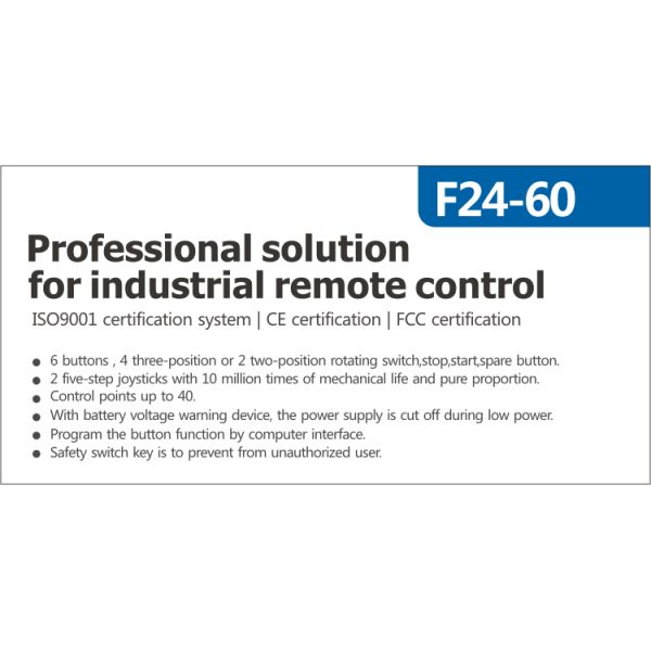 Telecrane F24-60 Joystick Remote Control Rc Joystick RF Industrial Wireless