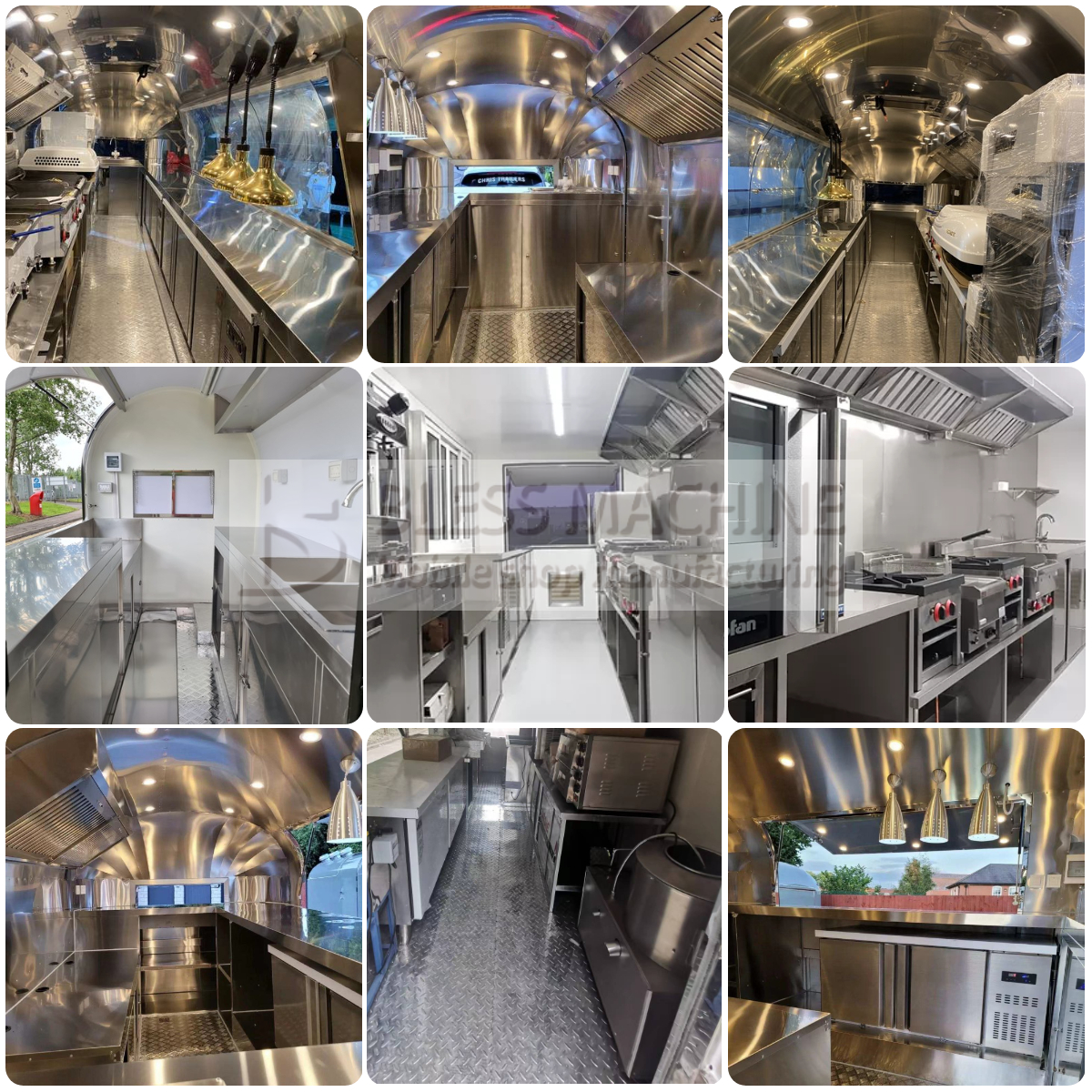 Stainless Steel Fast Food Snack Beverage Beer Drink Ice Cream Coffee Milk Tea Trailer Bar Cart
