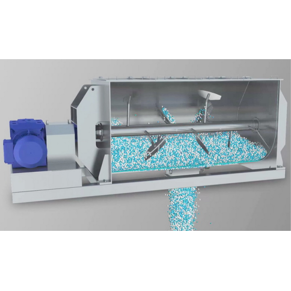 Horizontal Powder Ribbon Blender , Easy Maintenance Batch Powder Blender