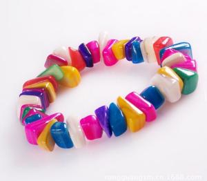 Shell crafts shell bracelet color stone bracelets