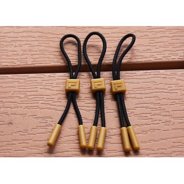 3D Logo Customised Garment Plastic Zip Puller With Brand Identity
