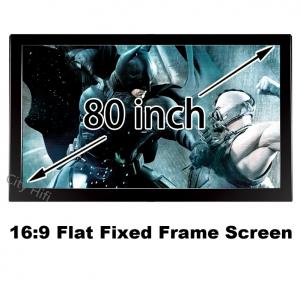 Professional Made In China 80 Inch 3D Projection Screen 16:9 Flat Fixed Frame HD Screens