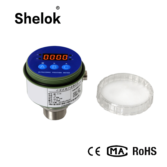 LED 40 KHz 0.3%FS ultrasonic DC12V pool water sewage fuel level meter
