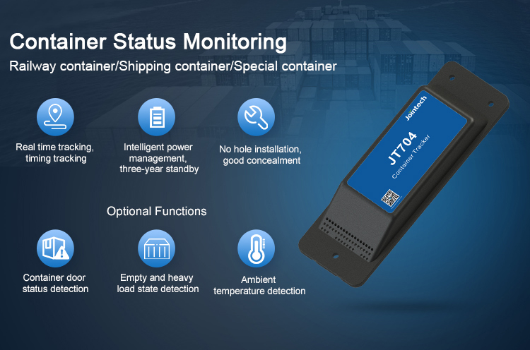 Solar powered GPS container tracker 4g suitable for container safety