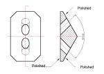 Durable Optical Glass Prism , Isosceles Triangle Prism With Through Holes