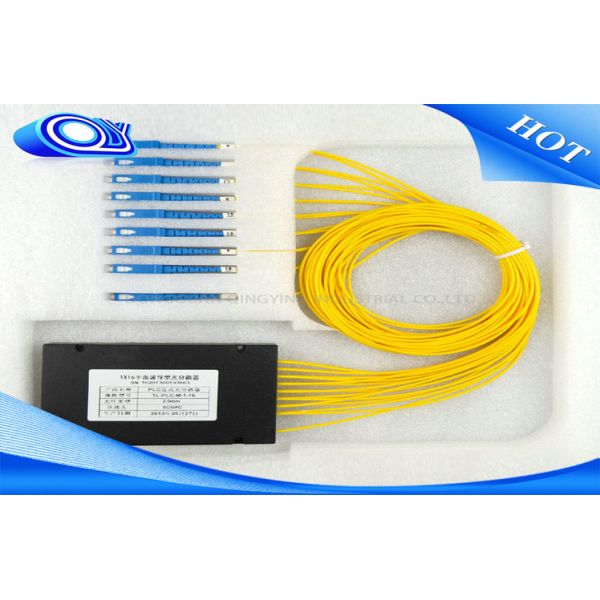 1 X 8 Single Mode Fiber Splitter , SC UPC Multimode Fiber Splitter For CATV Systems