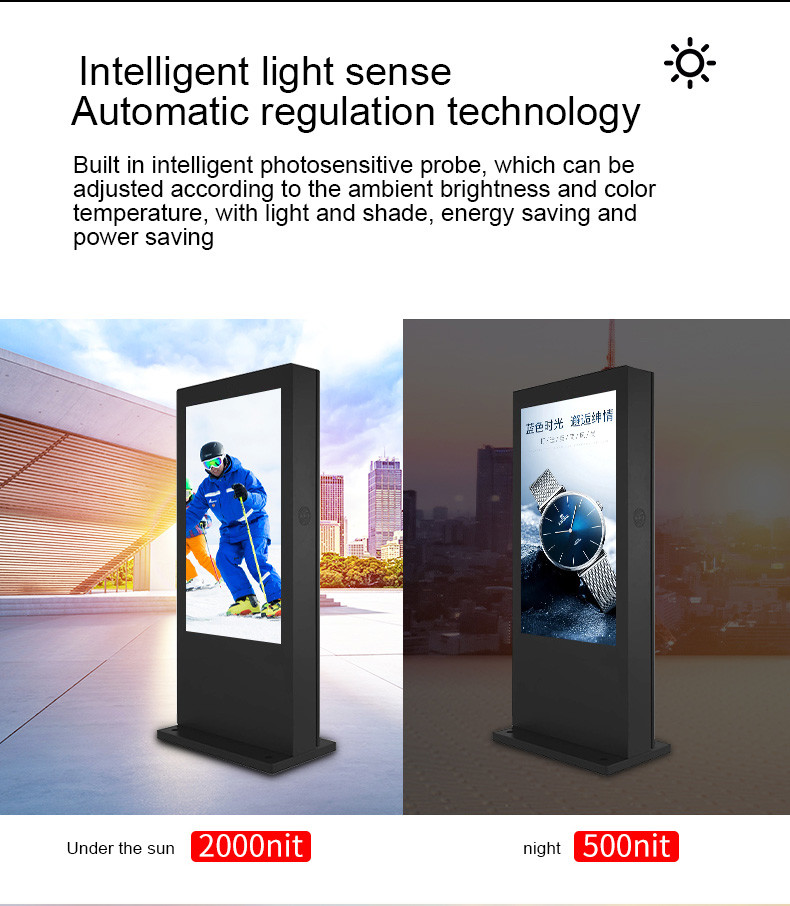 Outdoor Shopping Mall LCD Screen Player Digital Totem Smart Signage Commercial Advertising Equipment High Brightness TV Display