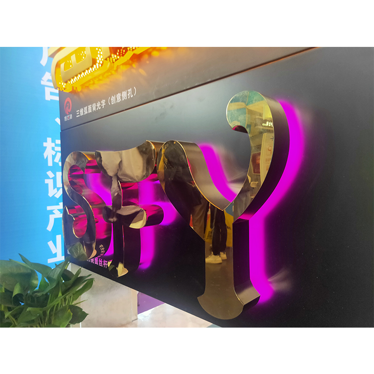 Customization Backlight Number Led Logo Signs Outdoor Business Company Decor 3D Backlit Metal Sign Letter