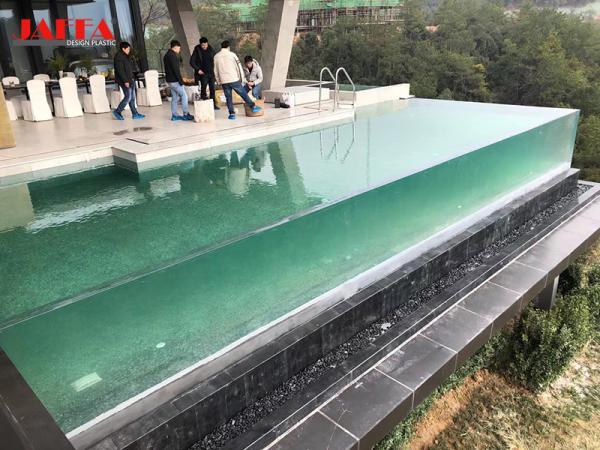 Quality Transparent Explosion Proof Infinity Pool Custom Acrylic Pool for sale