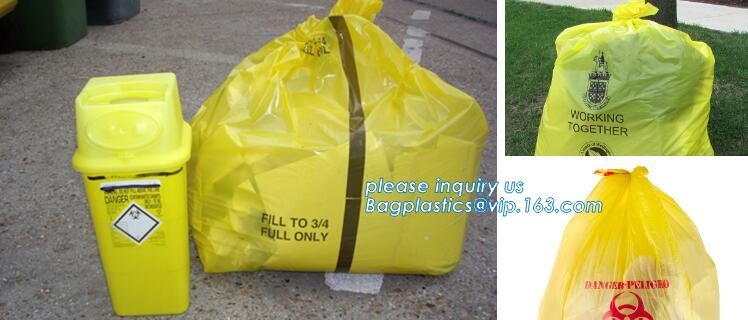 LDPE biohazard waste bin bags disposable medical autoclave bags, biohazard specimen bag plastic adhesive flat bag, bagea