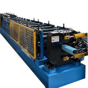 China Galvanized Steel Gutter Downspout Roll Forming Machine Custom With HRC58-62 Roller Steel wholesale