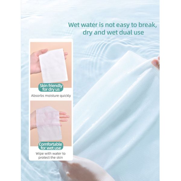 Ultra Thick 60 Count Disposable face towel Lint- free for Skincare and Makeup Remover