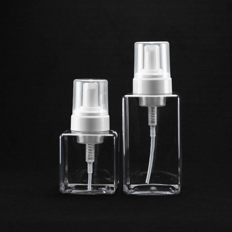 Custom 300ml 500ml Square Plastic Pump Bottles Pet Foam Cleaning Foam Pump Bottle