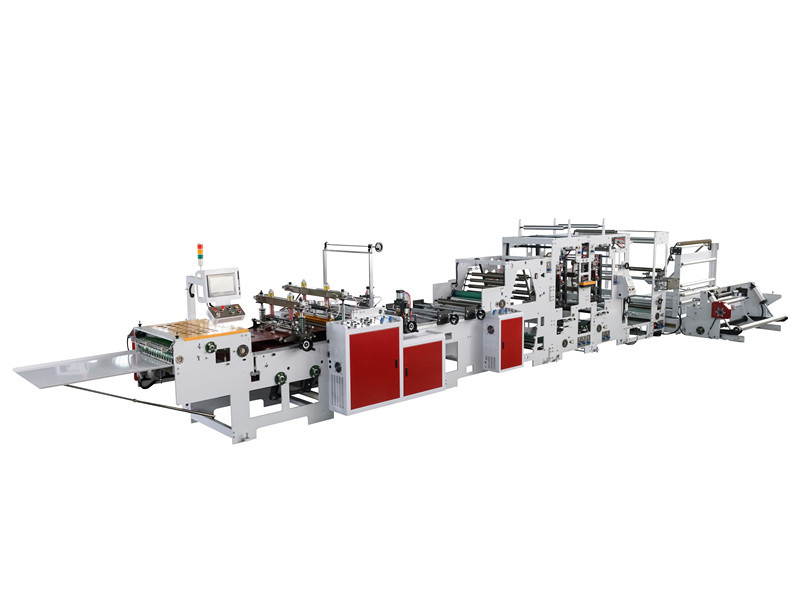 European Rope 10kw Tissue Bag Making Machine 80pcs/Min LDPE HDPE