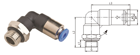 Brass Nickle Plated Pneumatic Stop Fitting For Pneumatic Automation Connector System