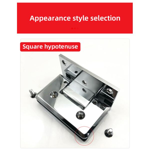 90 Degree Glass Hinge Modern Design for Stainless Steel Shower Door Glass Door Handle