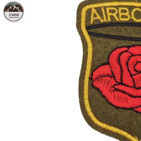 Army Green Custom Woven Patches / Iron On Uniform Patches Customized Logo