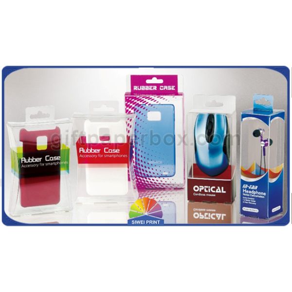 Custom Printed PET PP PVC PS Transparent Plastic Boxes Electronics Packaging
