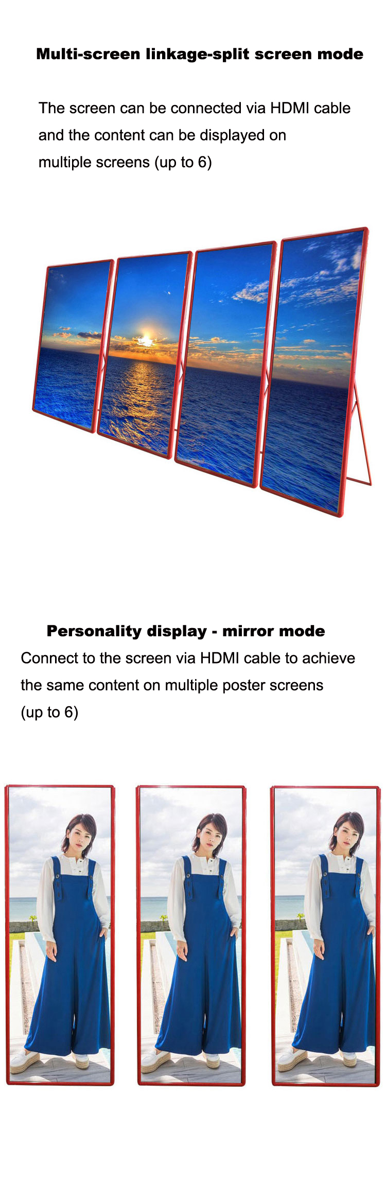 1920x576mm Customized Led Display Led Poster Mirror Led Screen App Control