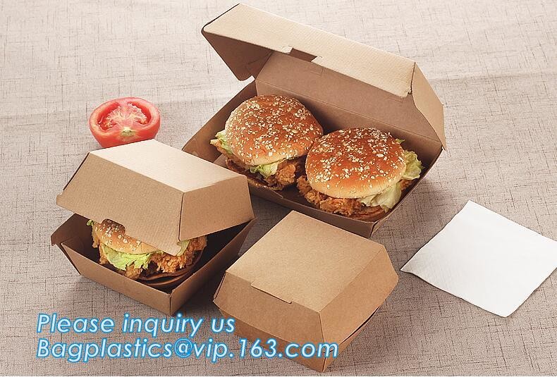 kraft paper sandwich box with window ,triangle sandwich box for packaging,Cardboard Box With Clear Window Burger Sandwic