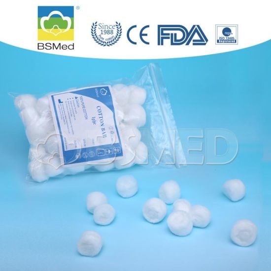 Medical Disposable Raw Cotton Wool Ball Swab High Absorbency White Color