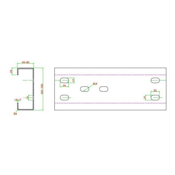 Cr12 Mould Steel Framing C Z Purlin Forming Machine With Post Cutting
