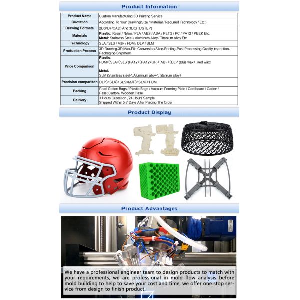 Industrial 3D Printing Design Model Drawing Custom Rapid Prototype Service