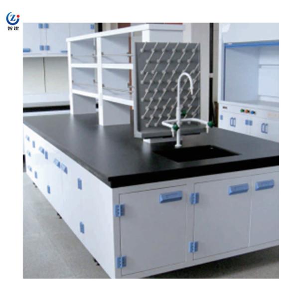 Quality Alkali Resistant Polypropylene Lab Bench Island Workstation H850mm for sale