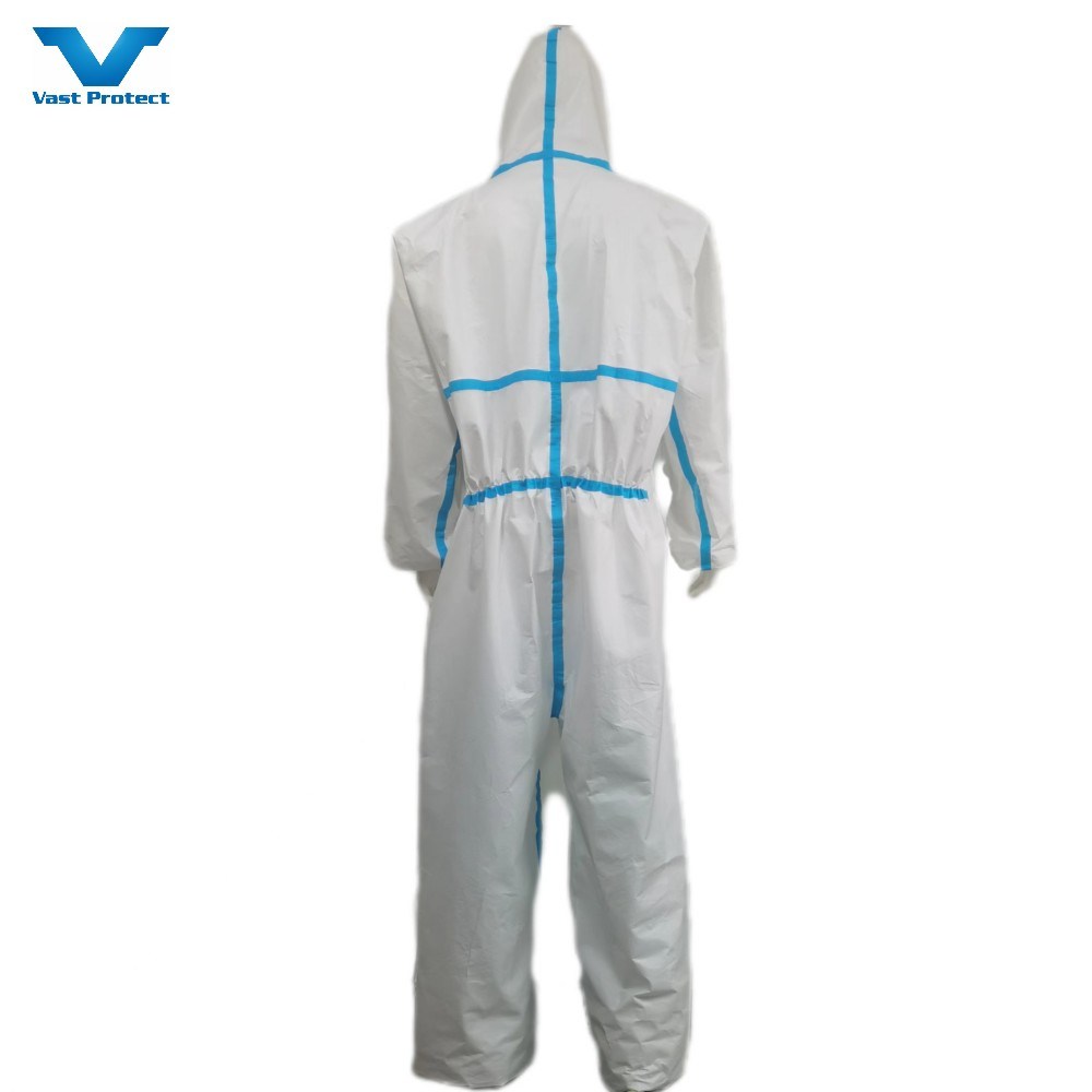 Waterproof Microporous Protective Clothing Wholesale Hooded Coverall
